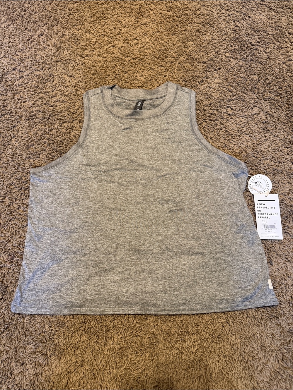 Vuori Women’s Heather Grey Energy Top